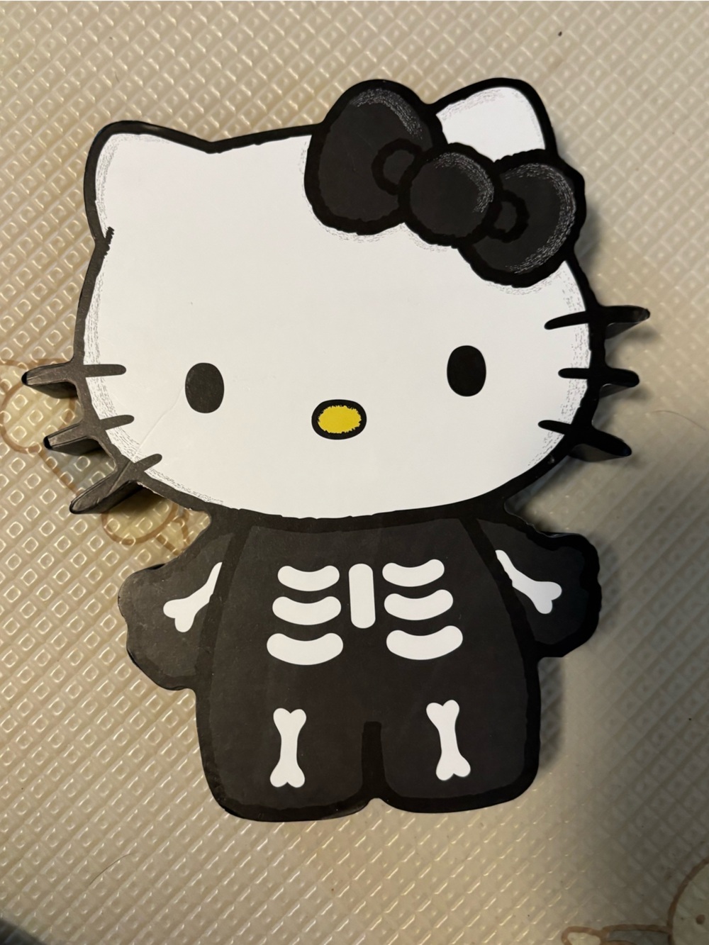 Sanrio Hello Kitty Black and White Skeleton Bow Hair Clip